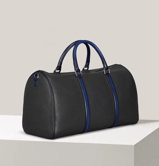 Vintage Togo Leather Large Travel Duffel Bag