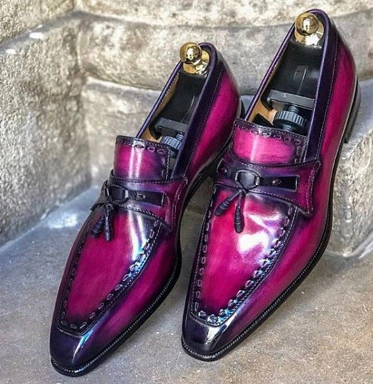 Preorder Crocodile Leather Lace Up Dress Shoes Vintage Mauve
