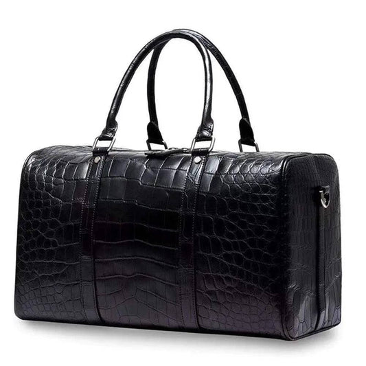Genuine Crocodile Belly Leather Duffel Travel Bag