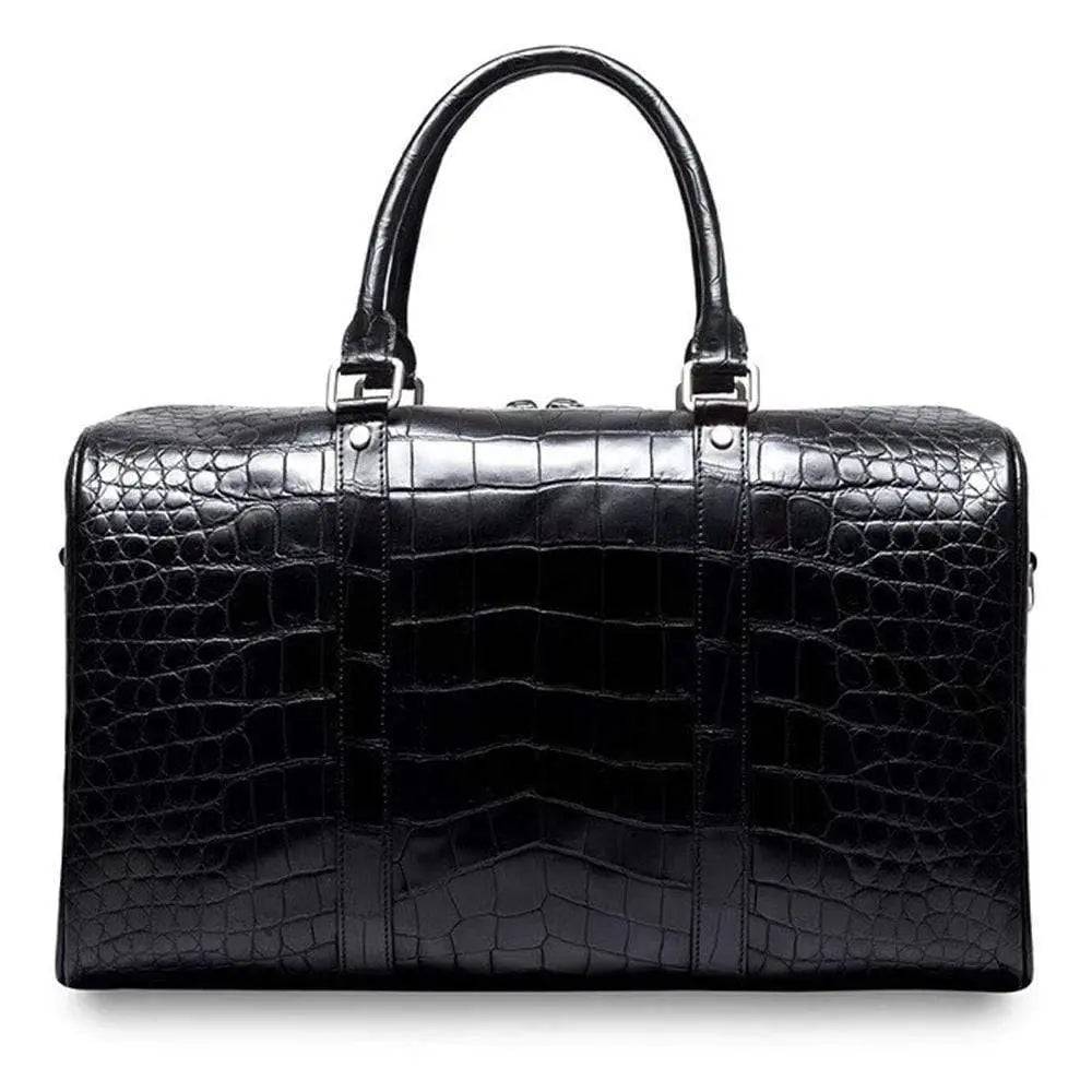 Genuine Crocodile Belly Leather Duffel Travel Bag