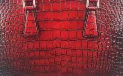 Vintage Crocodile Leather Top Handle Tote Cross Body Handle Bag