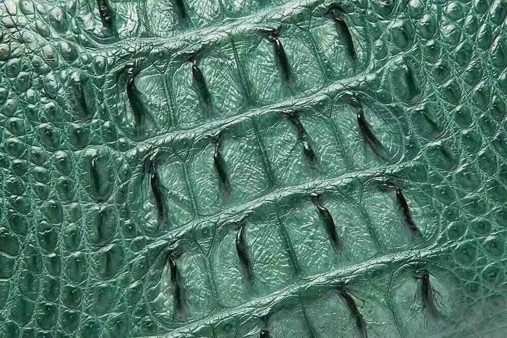 Womens Genuine Crocodile Leather Large Zip Around Wallet For Women