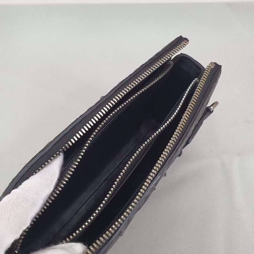 Crocodile Bone Leather Clutch Bag