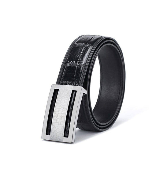 Crocodile Skin Belly Leather Belt 4220