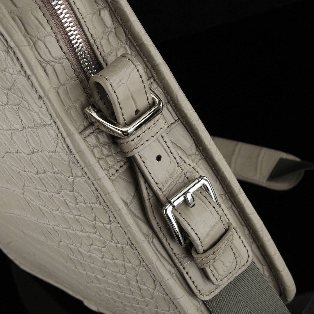 Genuine Crocodile Leather Briefcase Laptop Business Bag Small