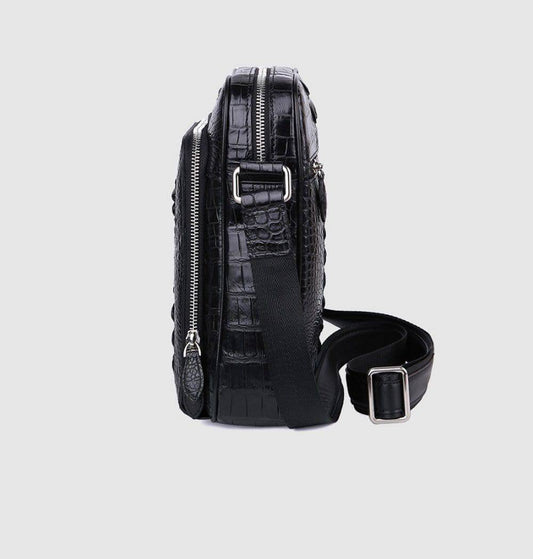 Genuine Crocodile Leather Messenger Bag