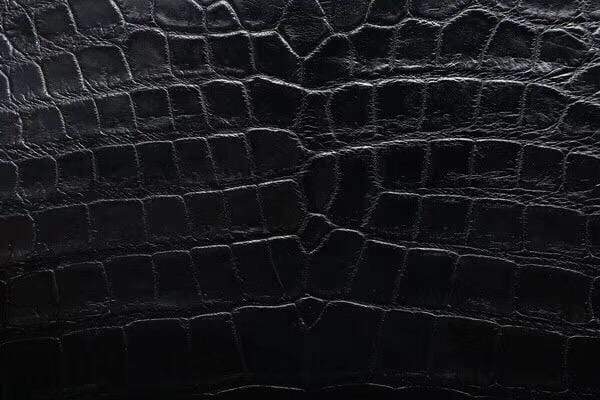 Genuine Crocodile Belly Leather Top Handle Cross Body Bag Black