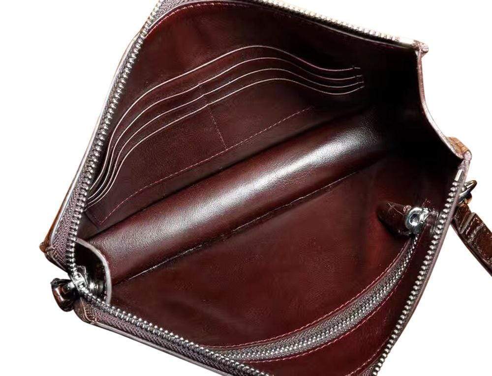 Men's Genuine Crocodile Skin Leather Clutch Bag