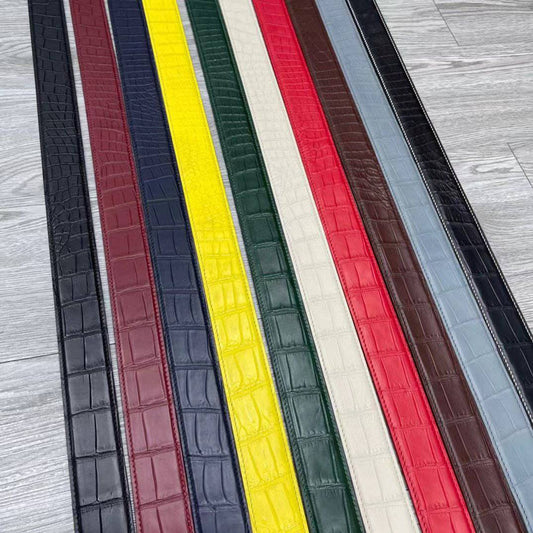 Preorder Matt Nile Crocodile Skin Leather Belt