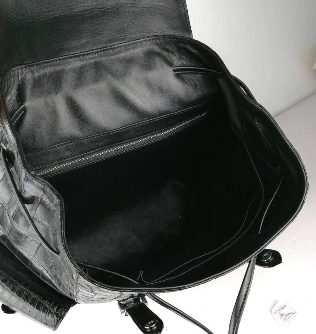 Preorder Genuine Siamese Crocodile Belly Leather Backpack