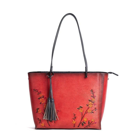 Rossie Viren Women's Vintage Leather Large Tote Shopper Bag