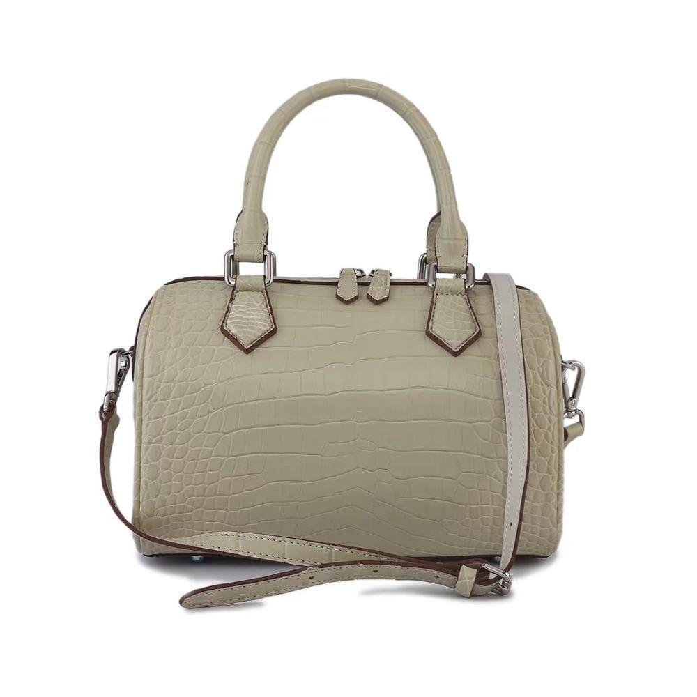 Women's Classic Genuine Crocodile Leather Speedy Satchel Bags Top Handle Boston Handbags