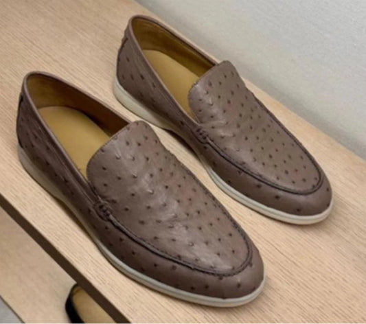 Preorder Crocodile Shoes Men's Crocodile Leather Loafers Slip-On Dress Shoes Very Comfortable Black