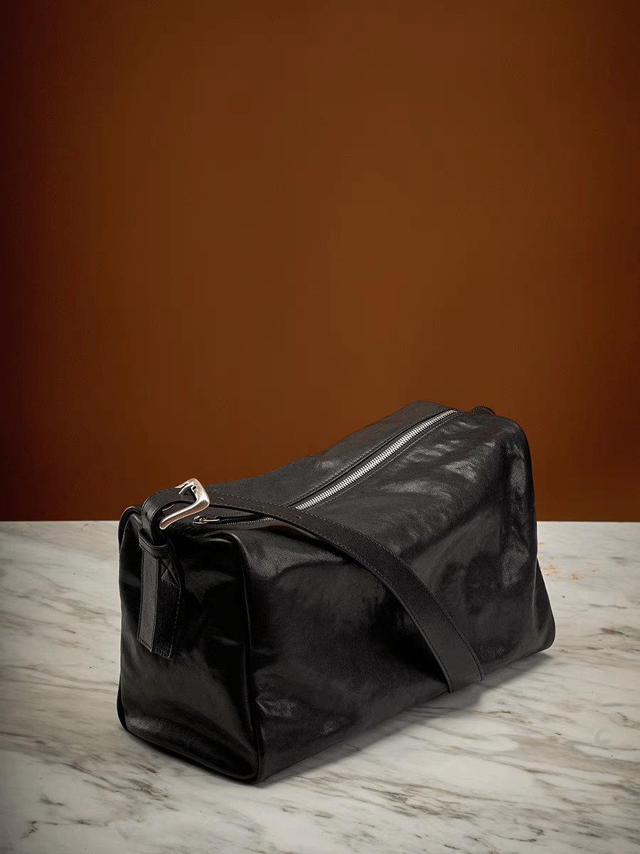 Vintage Leather Travel Duffel Sports Bag
