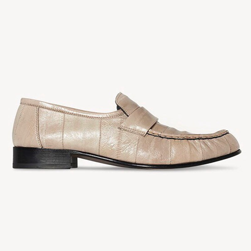 Eel Skin Loafers For Women