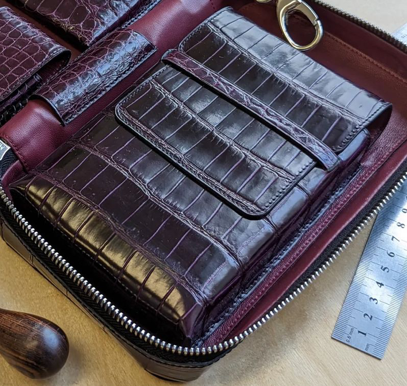 Preorder Crocodile Leather Tobacco Sets