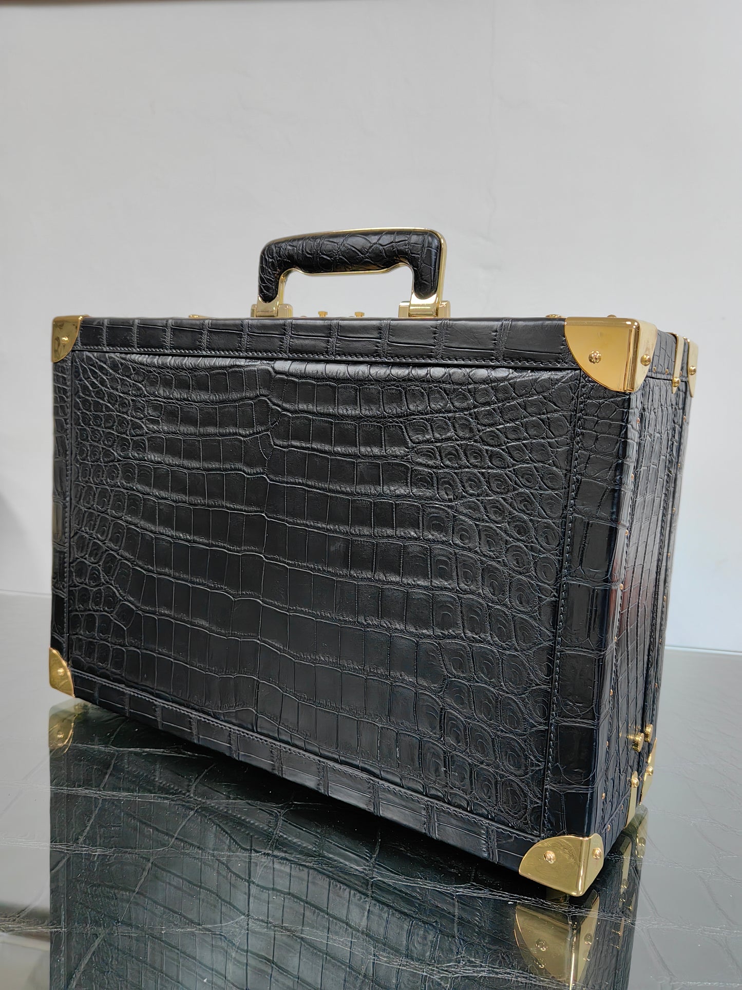 Genuine Crocodile Skin Leather Wine Box Bag