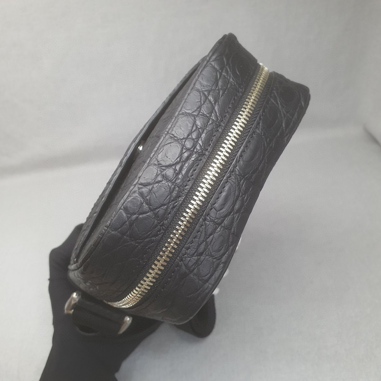 Crocodile Leather Small Crossbody Shoulder Bag