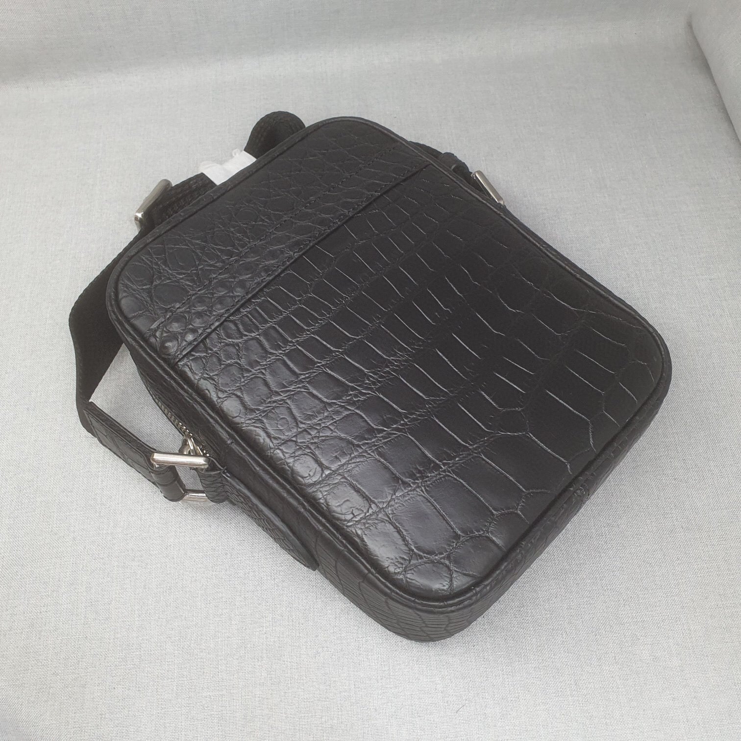 Crocodile Leather Small Crossbody Shoulder Bag