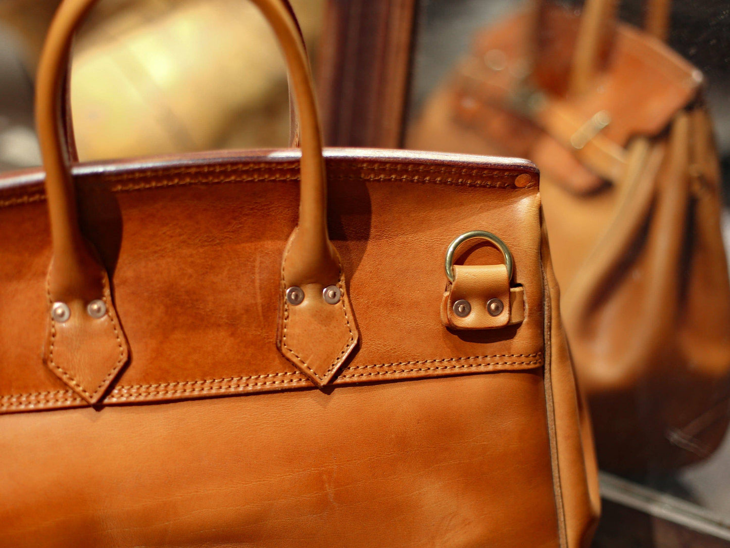 Rossie Viren Women's Unisex Genuine Vintage Vegetable Tanned Leather Satchel Flap Buckle Bag