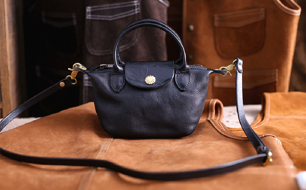 Rossie Viren Women's Womens Vintage Horse Skin Leather Small Top Handle Cross Body Shoulder Bag