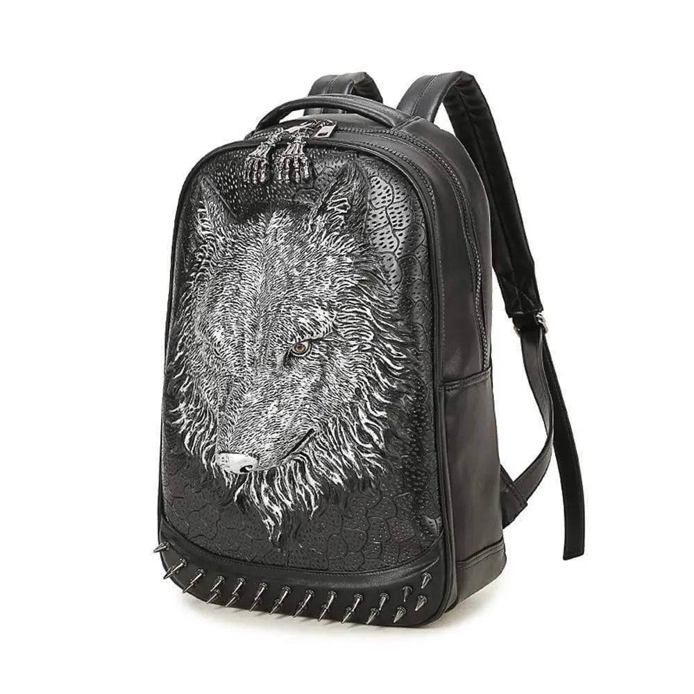 3D Backpack,3D Wolf Face Modeling backpack Without Hat