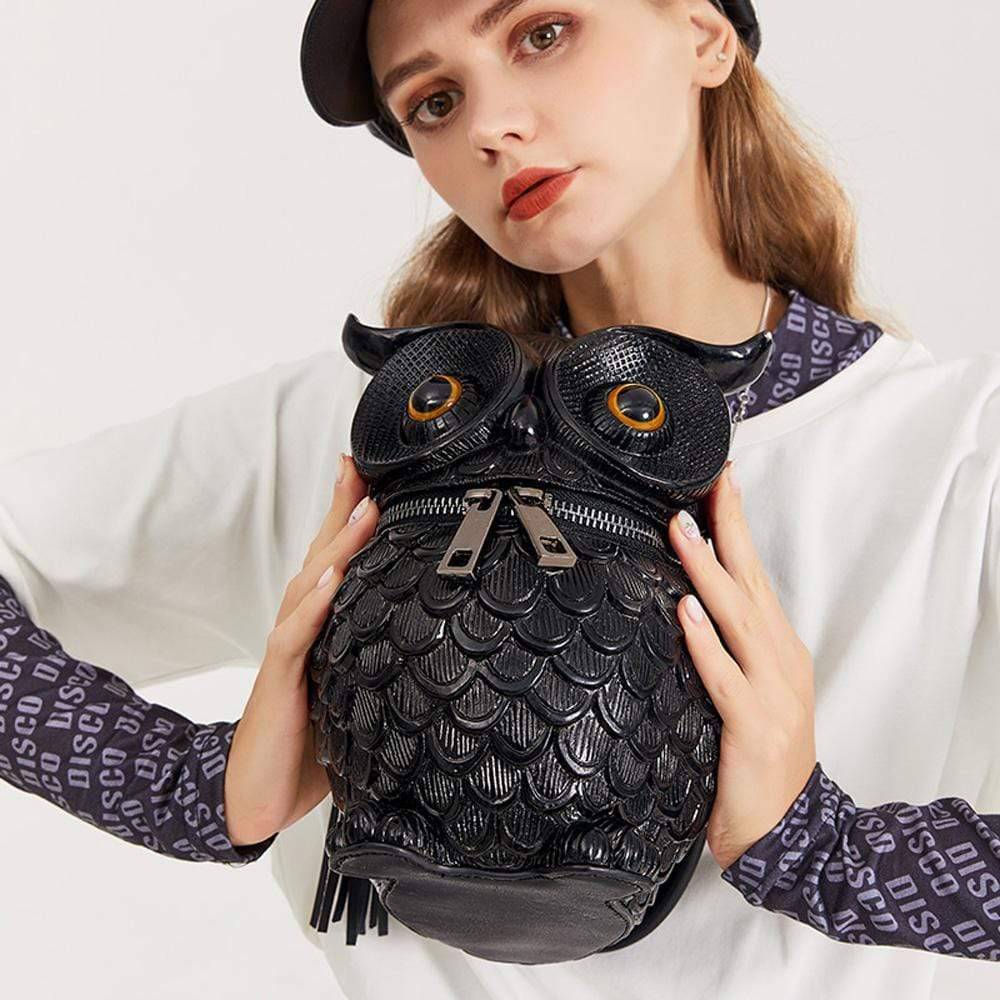 3D Owl Handle Shoulder Messenger Cross body Backpack