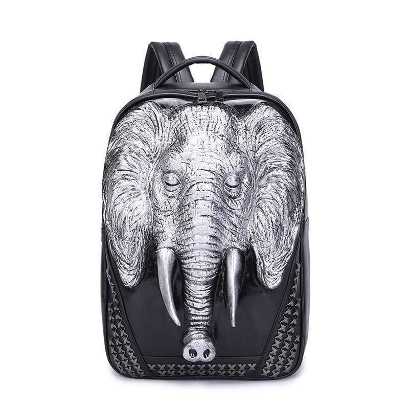 3D Elephant Backpack Studded Knapsacks Laptop Backpack