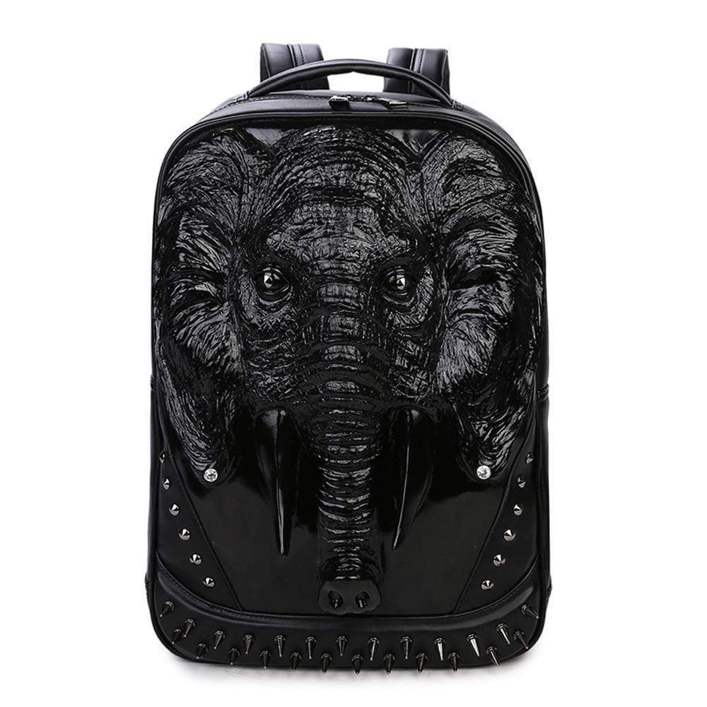 3D Elephant Backpack Studded Knapsacks Laptop Backpack