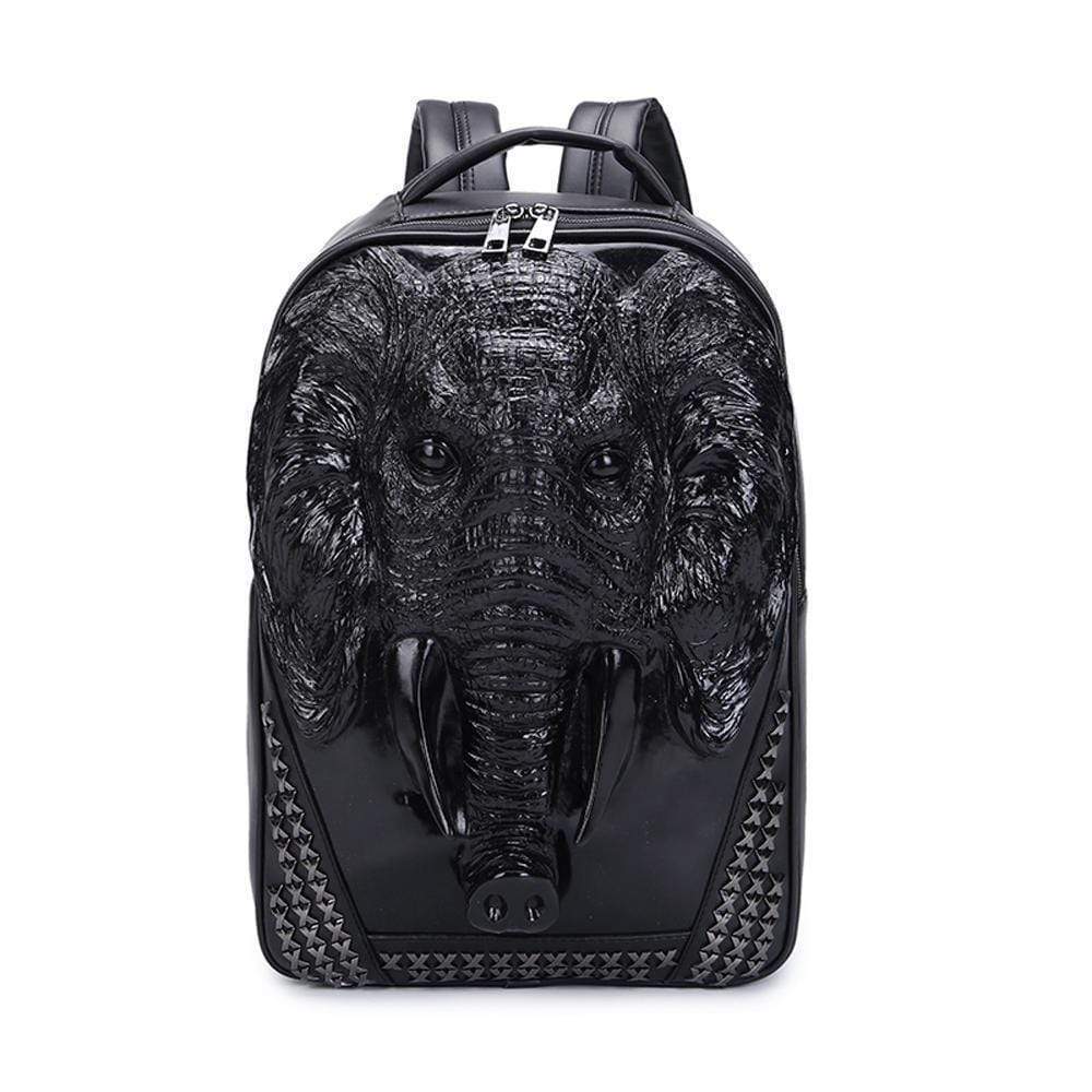 3D Elephant Backpack Studded Knapsacks Laptop Backpack