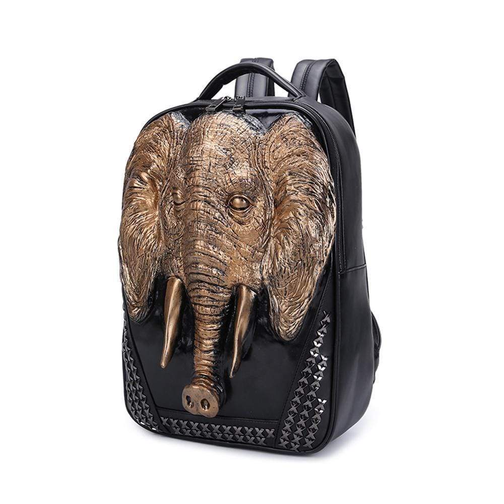 3D Elephant Backpack Studded Knapsacks Laptop Backpack