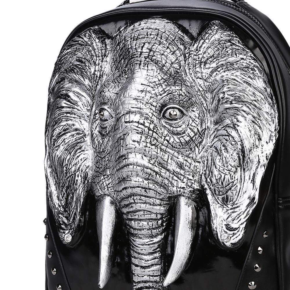 3D Elephant Backpack Studded Knapsacks Laptop Backpack