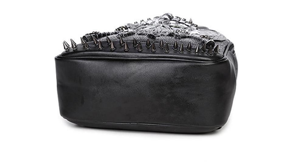 Halloween Backpack Punk Rivets Waterproof 3D Ghost Skull Crown Laptop Computer Knapsack