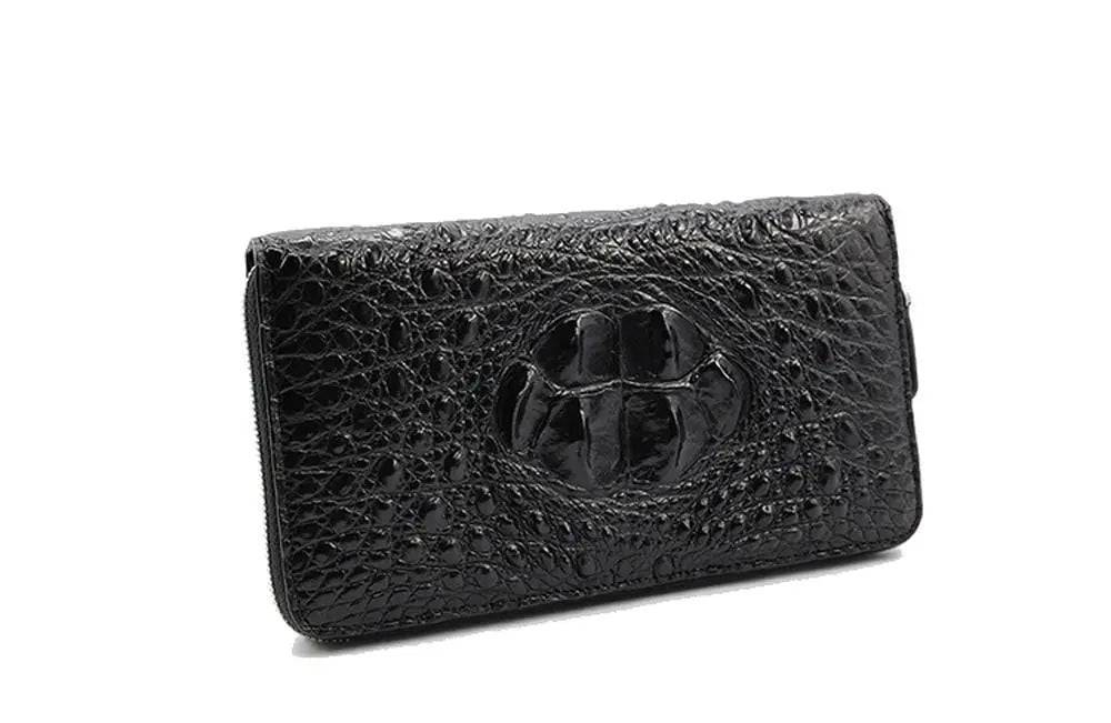 Crocodile Leather Zipper Wallet
