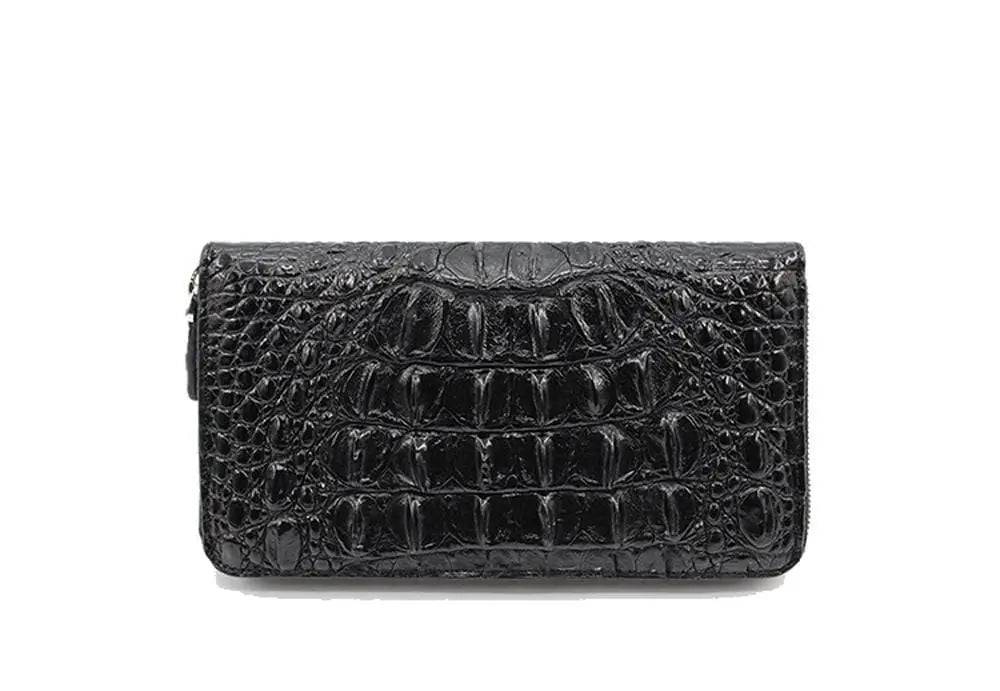 Crocodile Leather Zipper Wallet