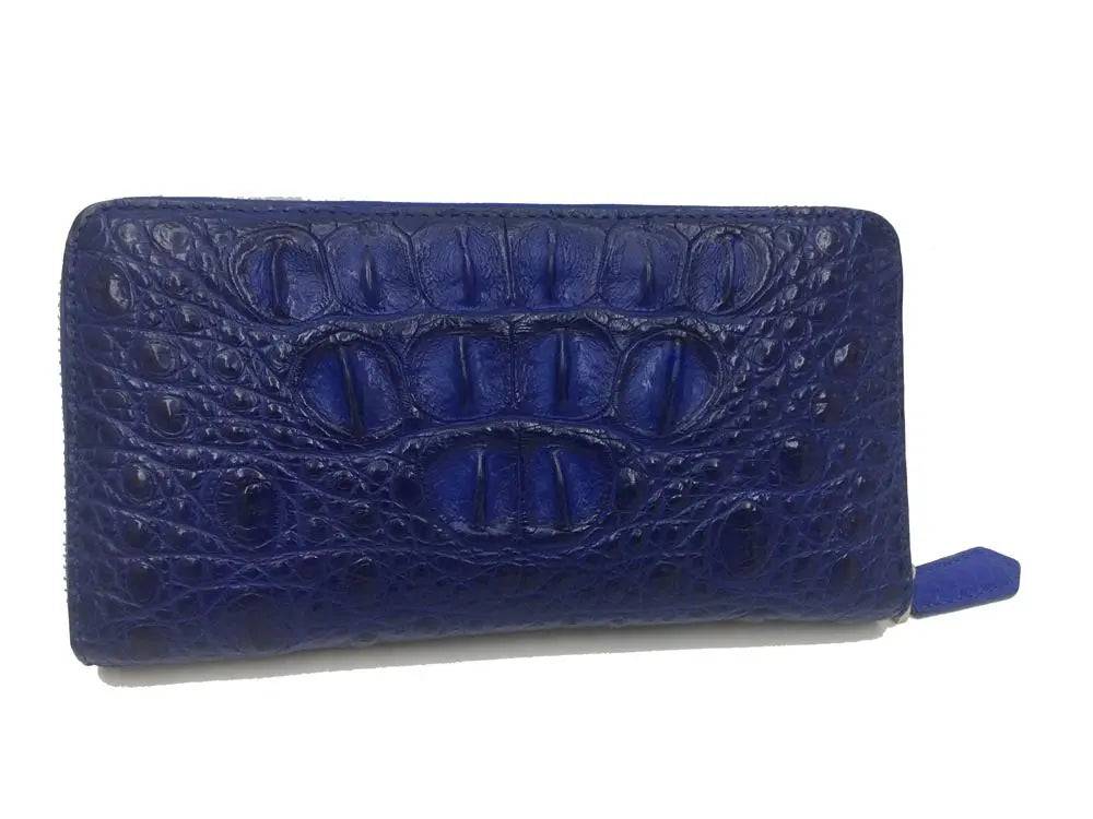Crocodile Leather Zipper Wallet