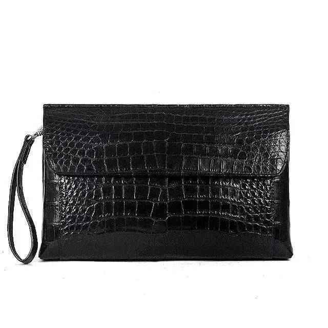 Crocodile Belly Skin Large Clutch Bags