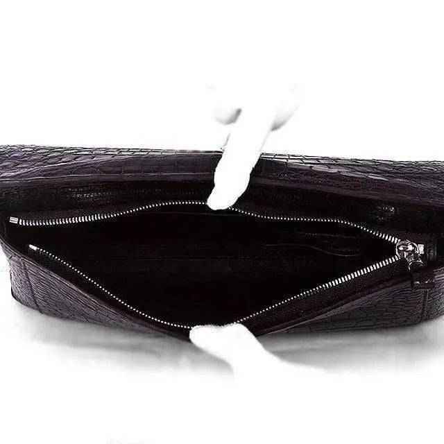 Crocodile Belly Skin Large Clutch Bags