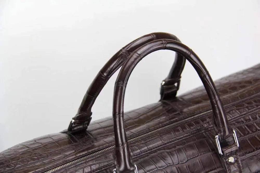 Crocodile Belly Leather Super Medium Travel Duffel Bag