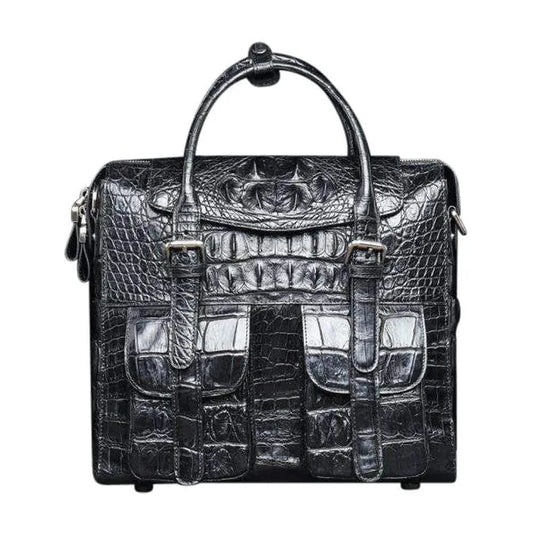 Crocodile Briefcase Shoulder Cross-body Business Bag for Men | Rossieviren
