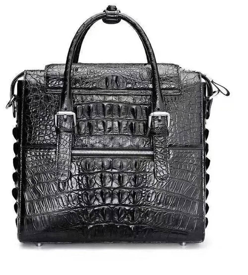 Crocodile Briefcase Shoulder Cross-body Business Bag for Men | Rossieviren