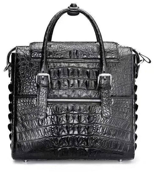 Crocodile Briefcase Shoulder Cross-body Business Bag for Men | Rossieviren