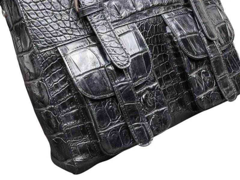 Crocodile Briefcase Shoulder Cross-body Business Bag for Men | Rossieviren