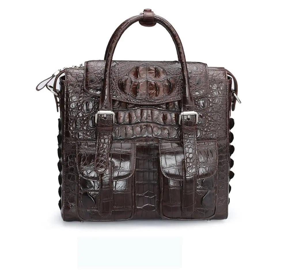 Crocodile Briefcase Shoulder Cross-body Business Bag for Men | Rossieviren