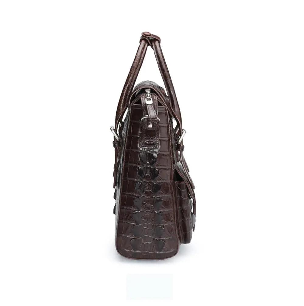 Crocodile Briefcase Shoulder Cross-body Business Bag for Men | Rossieviren