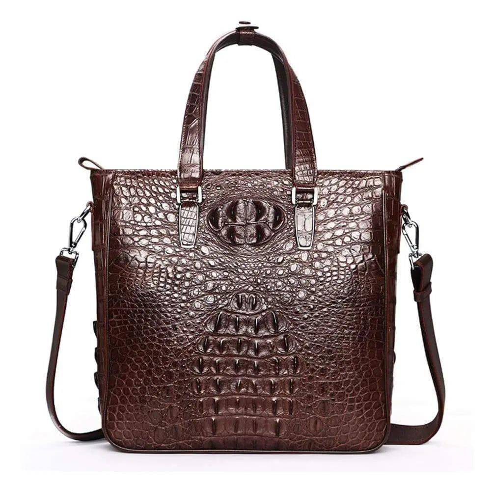 Crocodile Leather Simple Square Tote bags