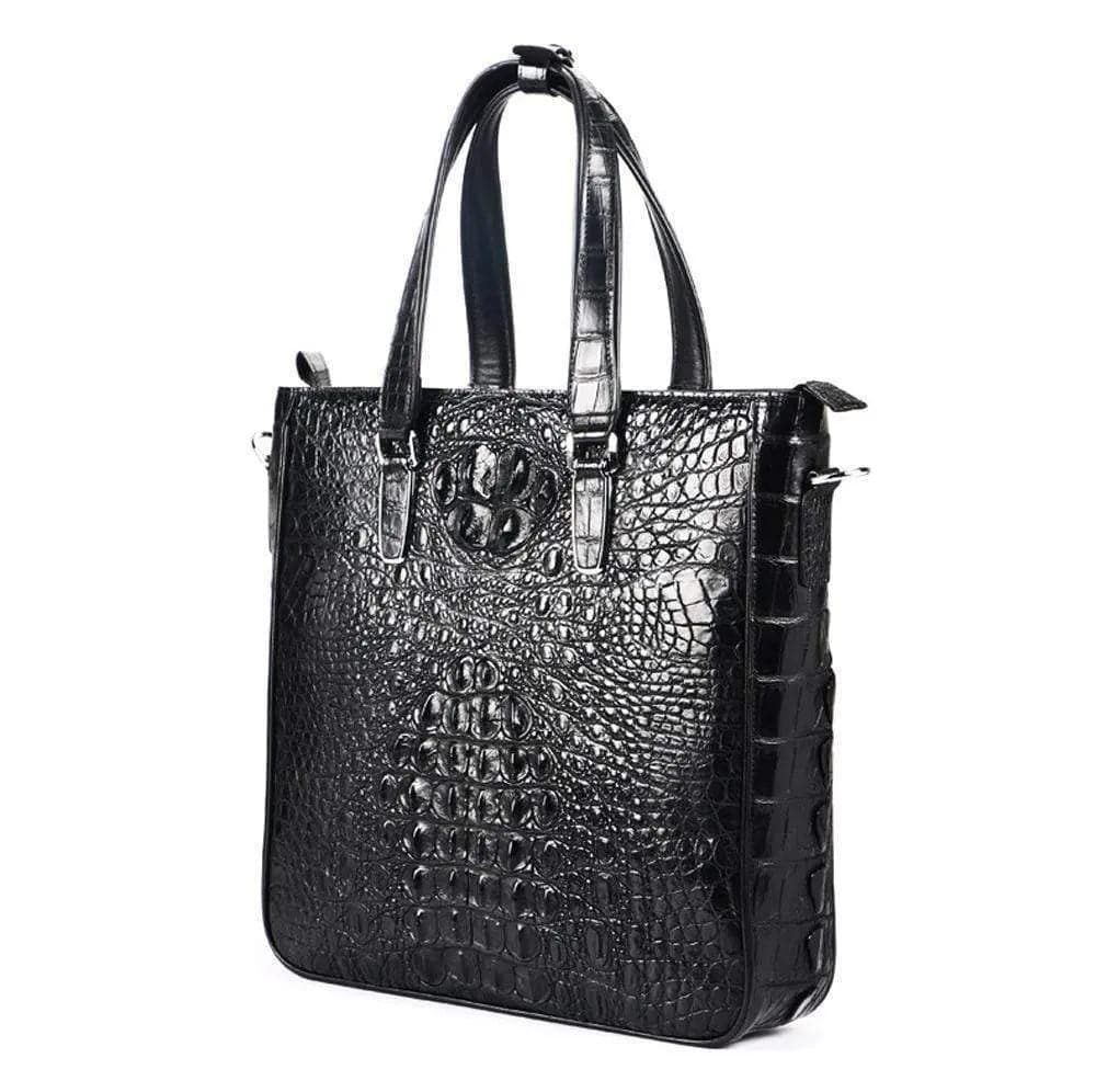 Crocodile Leather Simple Square Tote bags