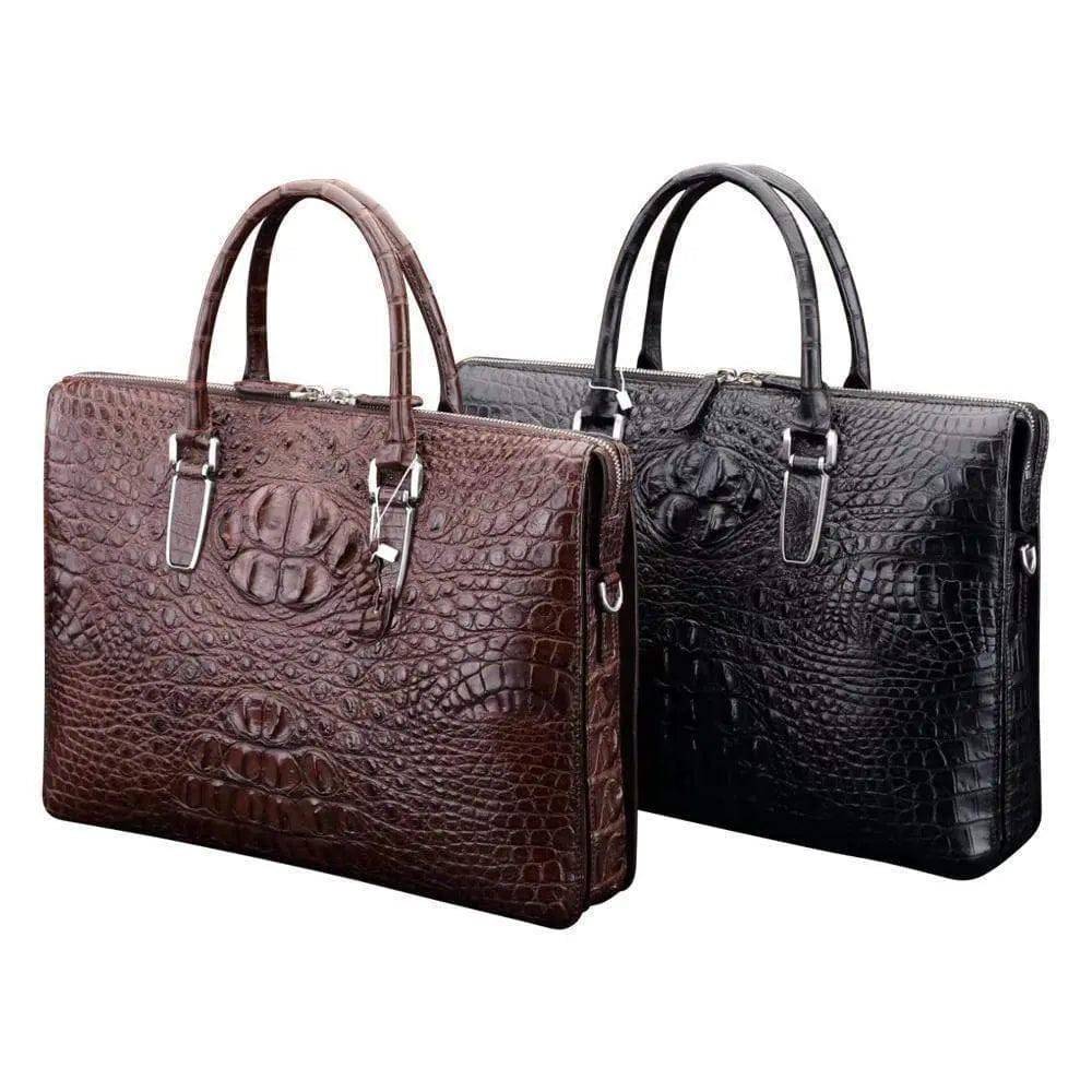 Crocodile Leather Briefcase For Men | Rossieviren