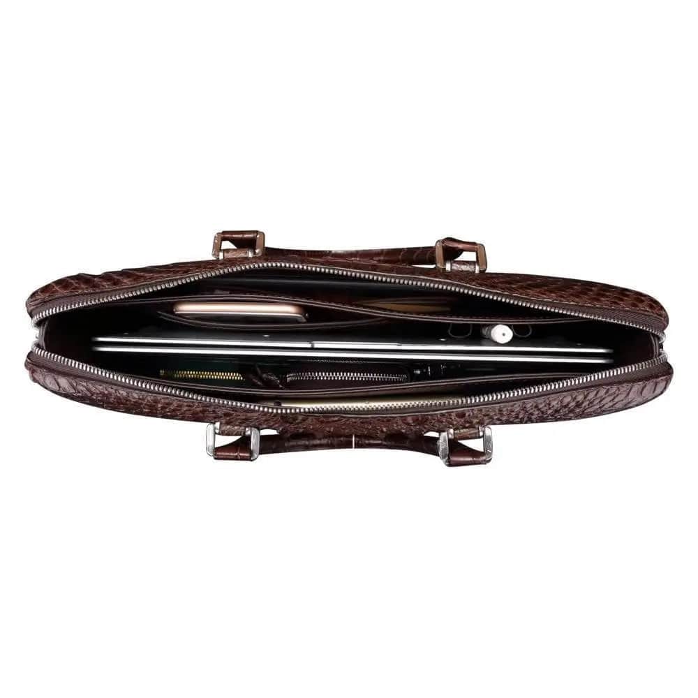 Crocodile Leather Briefcase For Men | Rossieviren