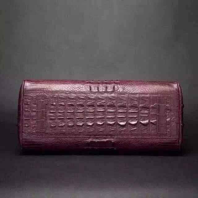 Crocodile Leather Large Travel Duffel Bag